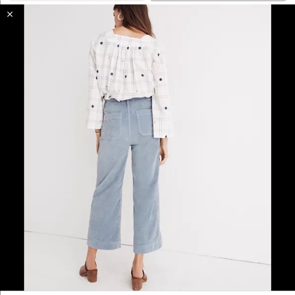 Madewell Emmett Wide-Leg Crop Pants in Velveteen Size 26 #TC1 - Picture 2 of 14
